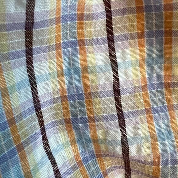 Papermoon 100% cotton plaid chopped hem drawstring shorts, gauze liner Size M - Picture 9 of 12